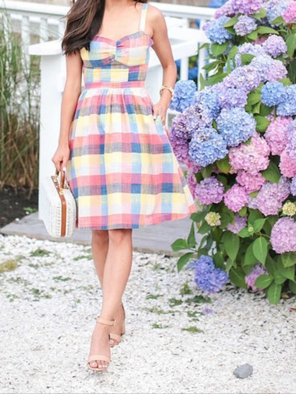 Modcloth Multicolor Gingham Sundress Prairie Picnic Cottagecore Boho Small - Picture 6 of 12